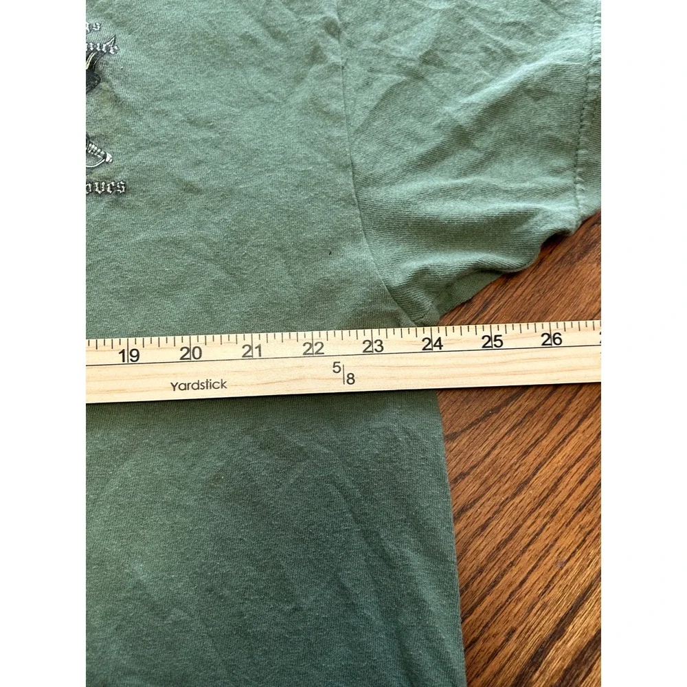 Biloxi Beach Pirate Graphic T-Shirt‎ Mens XL Green The Beatings Will Continue